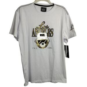 M1070) CR-24 Chrome Edge Los Angeles Cali USA White Short Sleeve Tee Medium